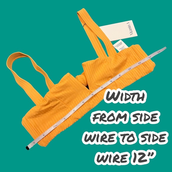 NWT Vitamin A Kaya tie strap bikini top in yellow. Size Small/6. 🏖️👙☀️ - Picture 7 of 7